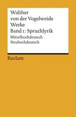 Walther von der Vogelweide: Werke 1. Spruchlyrik, Buch
