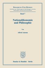 Alfred Amonn: Nationalökonomie und Philosophie, Buch