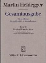 Martin Heidegger: Gesamtausgabe Abt. 3 Unveröffentliche Abhandlungen Bd. 69. Die Geschichte des Seyns, Buch