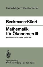 Martin J. Beckmann: Mathematik für Ökonomen, Buch