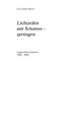 Lichtzeilen mit Schattensprüngen, Buch