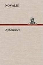 Novalis: Aphorismen, Buch