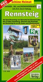 Rennsteig 1 : 35 000. Rad- und Wanderatlas, Buch