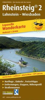 Wanderkarte Rheinsteig 2. Lahnstein - Wiesbaden 1 : 25 000, Buch