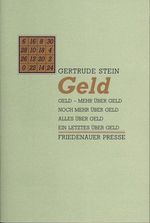 Gertrude Stein: Geld, Buch