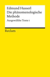 Edmund Husserl: Die phänomenologische Methode, Buch