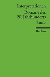 Interpretationen: Romane des 20. Jahrhunderts 3, Buch