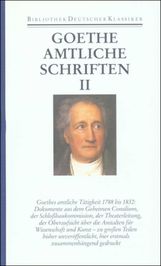 Johann W. von Goethe: Amtliche Schriften 2, Buch