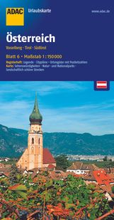 ADAC UrlaubsKarte Österreich Blatt 6: Vorarlberg, Tirol, Südtirol 1 : 150 000, Buch