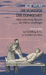 Ror Wolf: Die Vorzüge der Dunkelheit, Buch