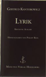 Gertrud Kantorowicz: Lyrik, Buch