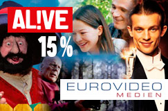 Alive-Rabattaktion: 15 % Rabatt auf ausgewählte Eurovideofilme