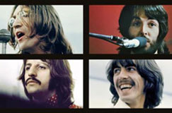 Fotocollage der vier Beatles