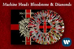 »Machine Head: Bloodstone &amp; Diamonds« auf Clear with Black/Red/Gold Splatter Vinyl