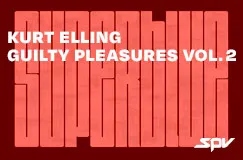 Text: "KURT ELLING GUILTY PLEASURES VOL. 2" in Weiß auf rotem Hintergrund, darunter groß "SUPERBLUE". Logo: "spv" unten.