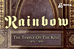 "Rainbow", "The Temple Of The King 1975–1976". Goldene, dekorative Schrift auf braunem Hintergrund. Bertus-Logo oben rechts.