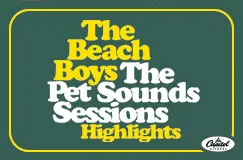 „The Beach Boys The Pet Sounds Sessions Highlights“ in gelber und weißer Schrift auf grünem Hintergrund mit Capitol Records Logo.