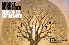 „AUGUST BURNS RED SEASON OF SURRENDER". Baum mit Vögeln, mittig ein heller Kreis. Logo von Concord links unten.