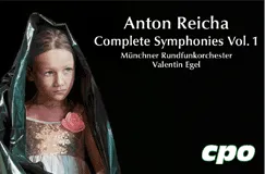 Anton Reicha: Complete Symphonies Vol. 1. Münchner Rundfunkorchester, Valentin Egel. Ein historisch gekleidetes Mädchen und cpo-Logo.