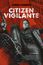 "ARMIE HAMMER, CITIZEN VIGILANTE" sind in großen Buchstaben. Ein Mann hält eine Pistole, Gebäude im Hintergrund.