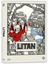 "LITAN" steht auf einem Schild. Im Hintergrund zerstörte Gebäude, im Vordergrund Figuren in roten Anzügen mit Instrumenten.