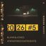 Texte: "20 26 #5", "Blank&Jones", "#WHATWEDOATNIGHT5". Bild: Ein Flugzeug im nächtlichen Flughafenhangar.