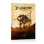 "In Extremo Tranquilo II". Ein Mann im Sombrero, spielt mit Instrumenten beladen, vor einer Wüstenlandschaft.