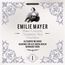 „EMILIE MAYER Piano Concerto Symphony No.1 Overtures“ steht in der Mitte. Oben ist ein kleines Porträt. Florale Muster verzieren die Ränder.