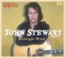 "Legendary RSO Recordings", "John Stewart", "Midnight Wind". Ein Mann hält eine Gitarre vor einem gelben Hintergrund.