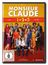 „MONSIEUR CLAUDE 1+2+3“, Aufschrift auf einem DVD-Cover. Eine große Gruppe von Menschen, festlich gekleidet.