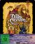 "Jim Henson's The Dark Crystal" zeigt Fantasiewesen, darunter eine Vogelgestalt mit Stab, dekorativer Rahmen.