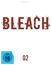 „BLEACH“ in großer, roter, zerkratzter Schrift, FSK 16-Symbol unten links, darunter die Zahl „02“.