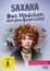 "SAXANA - Das Mädchen auf dem Besenstiel", FSK ab 6, DEFA-Logo. Junge Frau mit Locken, Fledermäuse, fliegendes Paar auf Besen.