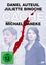 Text: "Daniel Auteuil, Juliette Binoche, Cache, Michael Haneke" über blassem Hintergrund, roter Streifen. FSK 12 Logo.