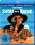 Text: "Blu-ray-Premiere • In HD neu abgetastet", "Klaus Kinski", "Satan der Rache", "FSK ab 16 freigegeben". Illustration: Cowboy zielt mit Revolver.