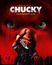 Text: "Don Mancini's Chucky - Die komplette Serie" und "FSK ab 18". Eine gruselige Puppe hält ein blutiges Messer vor roten Hintergrund.