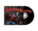 "Airbourne" in roter Schrift auf einem Albumcover. Es zeigt einen Skelettpiloten in rotem Outfit als Illustration.