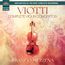 "Viotti: Complete Violin Concertos, Franco Mezzena, 10 CDs." Eine Violine vor einem floralen Hintergrund.