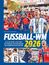 "FUSSBALL-WM 2026" - Drei Fußballspieler jubeln gemeinsam; unten ein Spieler in Rot und ein feierndes brasilianisches Duo.
