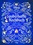 "Das zauberhafte Kochbuch. Rezepte zu den beliebtesten Filmen." Verziert mit Disney-Motiven und goldenen Ornamenten.