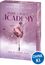 "Jennifer Bright, Pure Grace Academy, The Highest Fall, Loewe Intense." Eine Zeichnung einer Ballerina auf rosa Hintergrund.