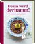 "Gessn werd derhamm!" Fränkische Landfrauenküche. Teller mit Knödel, Soße und Besteck auf einem weißen Tuch.