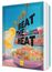 "BEAT THE HEAT. Coole Rezepte für heiße Tage." Illustration: Ein Glas Wasser mit Zitronenscheiben, eine Schale Salat.