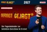 „Gefragt Gejagt“, 2027, Vorläufiges Cover. Der Tageskalender zur beliebten Quizshow im Ersten! Person zeigt nach vorne.