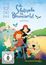 "die Schatzsuche im Blaumeisental," ein Film von Antoine Lanciaux. Illustration mit zwei Kindern, Gans und Hund auf Fahrrad.