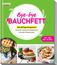 "Bye-bye Bauchspeck", 30-Tage-Programm mit Thermomix. Bilder: Lachs mit Zitronen, Pfannkuchen mit Beeren, Hähnchen mit Gemüse.