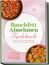 Buchcover: "Bauchfett Abnehmen Kochbuch" von Kim Riedel. Bunte Gerichte sind abgebildet inklusive 30-Tage-Ernährungsplan.