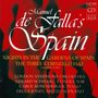 "Manuel de Falla's Spain", "Nights in the Gardens of Spain". Roter Hintergrund, künstlerisch gestaltet.