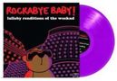 "ROCKABYE BABY! lullaby renditions of the weeknd" in orange Text. Illustration mit Bär und violettem Vinyl., LP