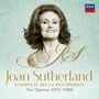 "Joan Sutherland, Complete Decca Recordings, The Operas 1971-1988." Frau mit lockigem Haar lächelnd auf hellem Hintergrund.